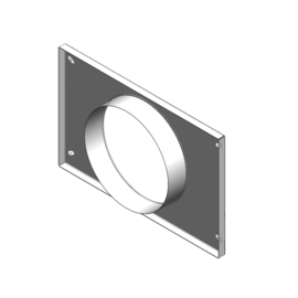 Pièce de transformation plate rectangulaire-circulaire VEX525 et VEX525-C4 