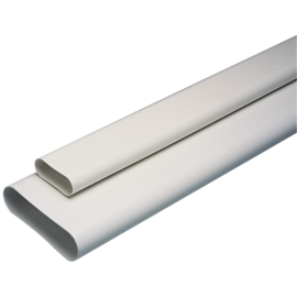 Minigaine 1 m bar equivalent Ø 125 mm (200x60) White