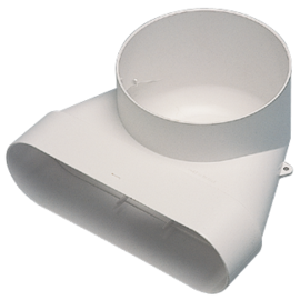 Coude vertical 90° pour bouche Ø 125 mm