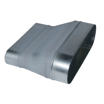 Oblong Tangent Reducer on flat duct section: ROTP