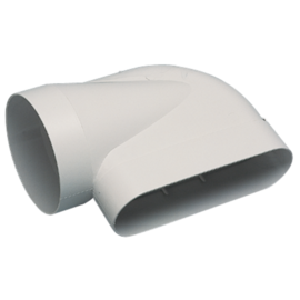Coude horizontal 90° pour conduit Ø 125 mm