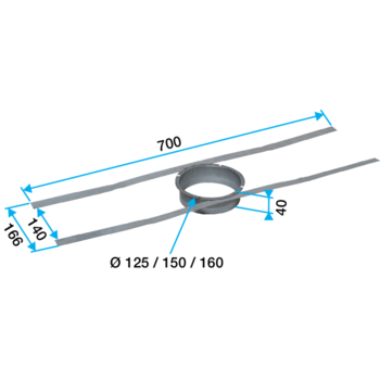 Fixation pour rejet sur tuile à douille