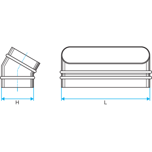 Coude Vertical Oblong : CVO 30°