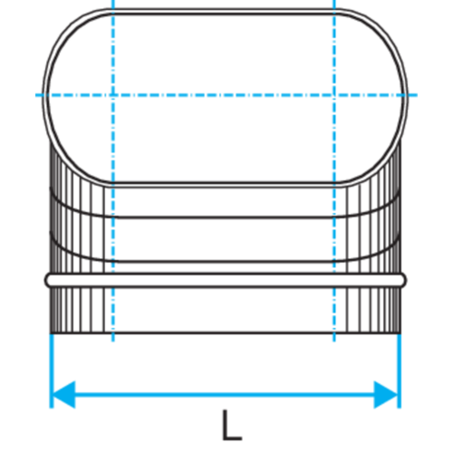Oblong vertical elbow: CVO 90°