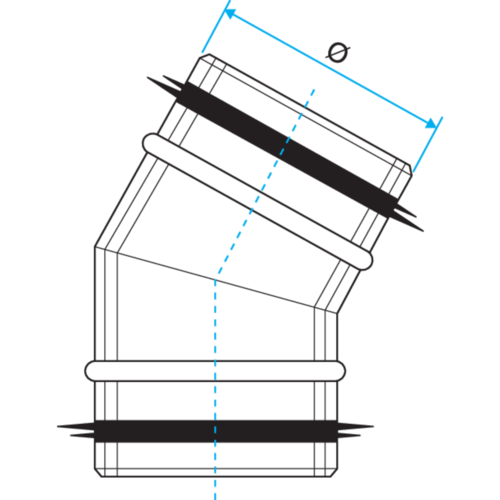 30° bend: 30° bend + seals